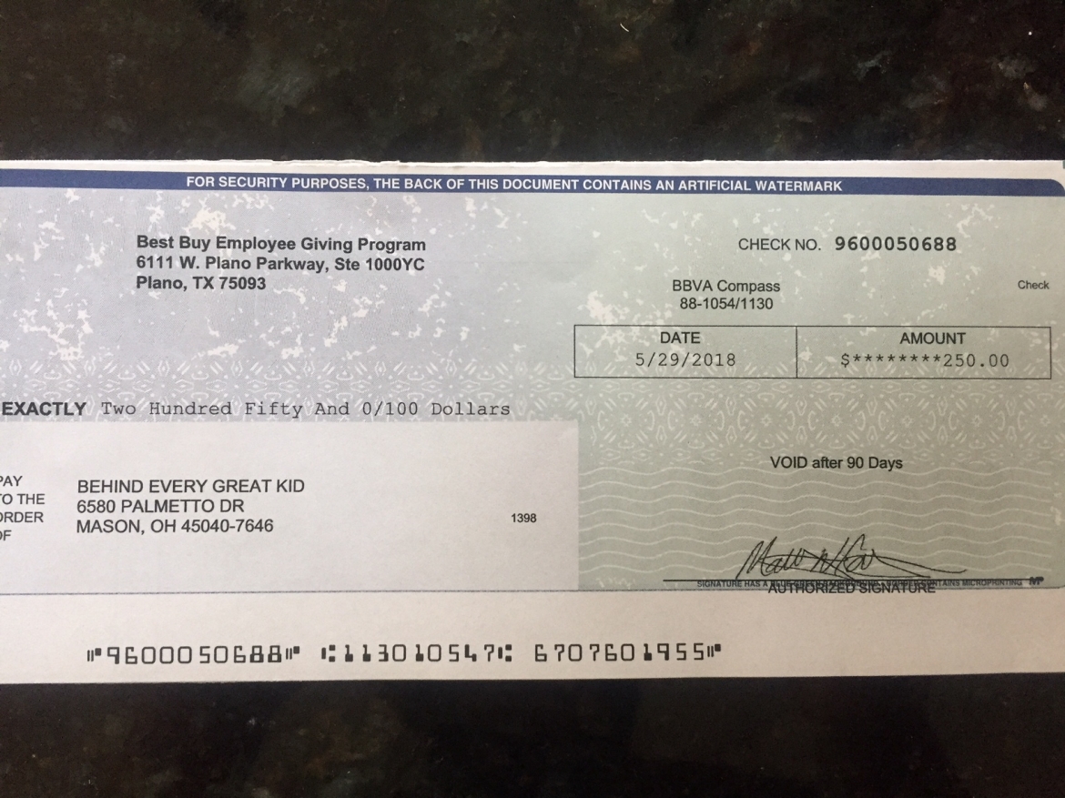Best Buy Tag A Team Community Grant Award
